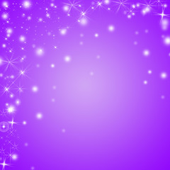 Fototapeta premium Abstract shiny winter holidays background for greeting cards in violet and white.