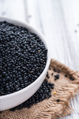 Some Black Lentils (close-up shot)