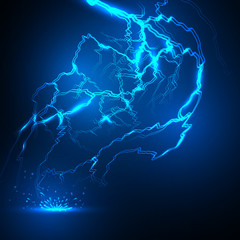vector lightning flash strike background
