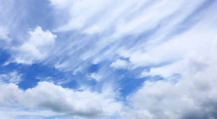 Soft clouds on blue sky