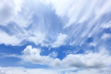 Soft clouds on blue sky