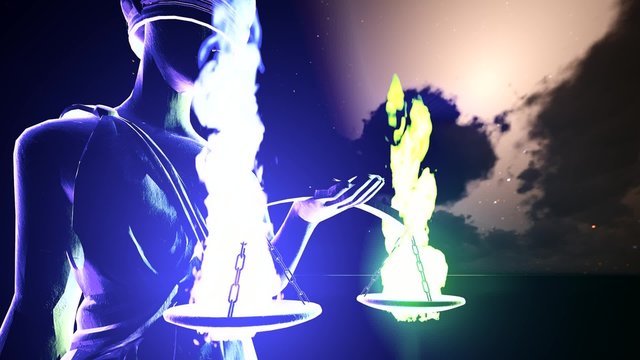 Lady Justice statue concept
