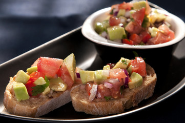 bruschetta with tomatoes 