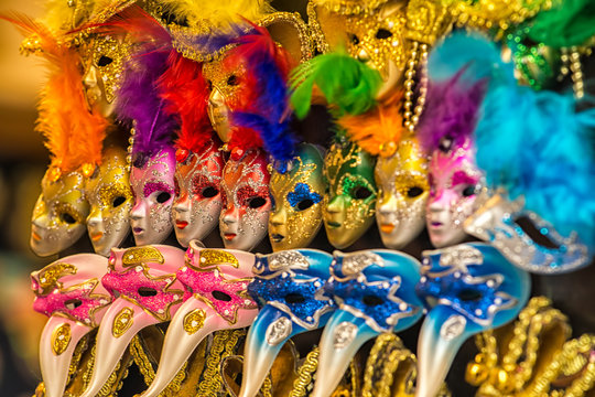 Colorful carnival masks Venice