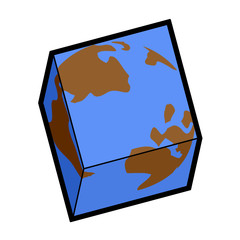 Creative cube planet