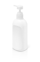 blank packaging cosmetic pump bottle isolated on white backgroun