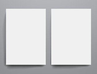 Design template empty brochures shadow in vector.