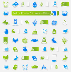 Set of easter stickers
