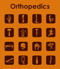 Set of orthopedics simple icons
