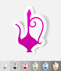 realistic design element. arabic Tea pot