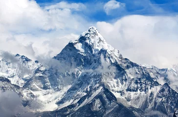 Crédence en verre imprimé Everest Mont Ama Dablam dans le parc national de Sagarmatha, Népal