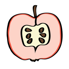 Vector illustration apple on a white background. 