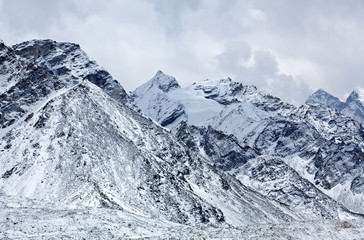 Fototapeta na wymiar Mountain landscape in Sagarmatha National Park, Nepal
