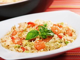 Couscous with shrimps