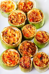 Zucchini stuffed with couscous