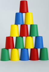 Eimer bunt cup farbig color colorful pot plastic