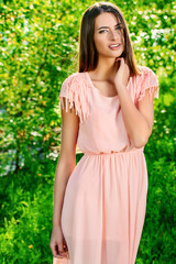 Fototapeta premium girl in light dress