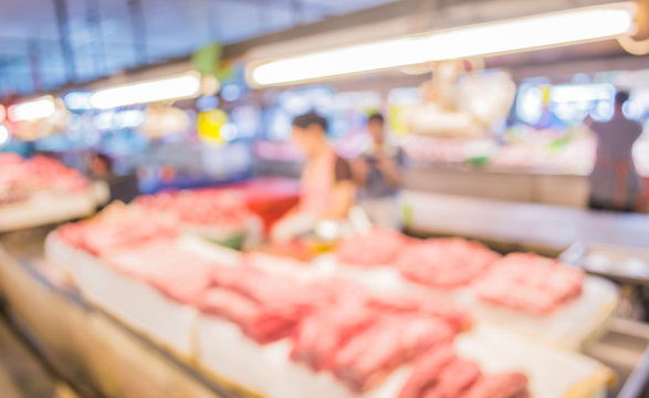 image of blur thailand market