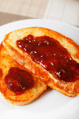 French toast with jam