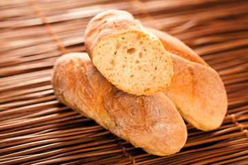 Homemade baguettes