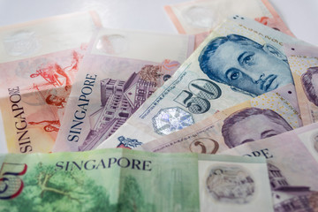 Singapore dollars  the basic monetary unit of Singapore.