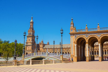 Fototapeta premium Famous Plaza of Spain in Seville, Spain