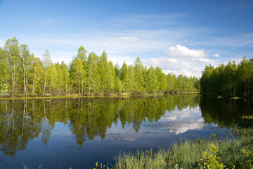 Fototapeta na wymiar See in Lappland, Finnland