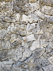 Stone wall with light stones