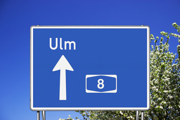 Autobahn 8 in Richtung Ulm