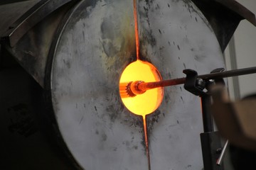 Hand made Glass blowing process
