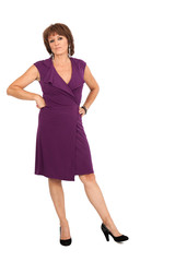 Beautiful woman doing different expressions in different sets of clothes: posing