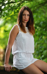 Glamour portrait of beautiful woman