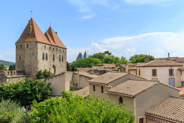 Fototapeta na wymiar Inside Carcassonne fortified city