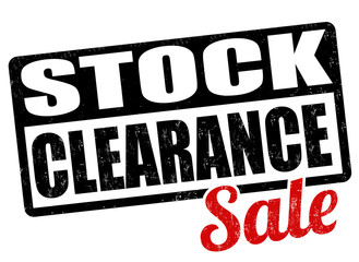 Stock clearance stamp - obrazy, fototapety, plakaty