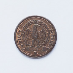 Old Italian coin 3 baiocchi