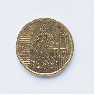 French 20 Cent Coin