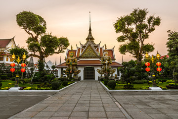 Wat Arun in Bangkok or Temple of the Down