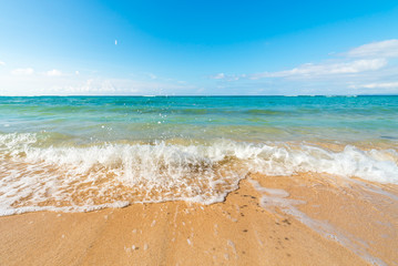 Beautiful sea and the waves splash, Okinawa, Japan