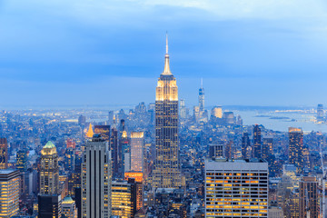 Fototapeta na wymiar New York City with skyscrapers