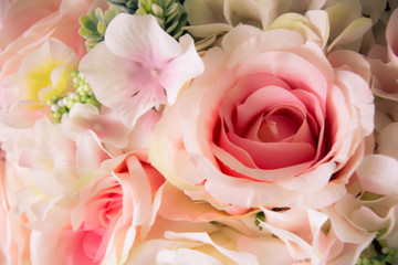 Fototapeta na wymiar choose blur focus pink rose beautiful flowers