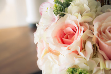 choose blur focus pink rose beautiful flowers