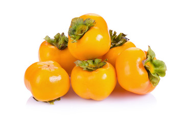 persimmon on white background