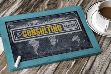 search for consulting concept on blackboard