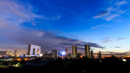 Sunset at Bangkok, Capital City of Thailand.