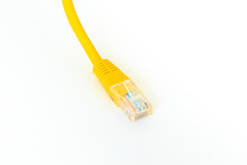 UTP CAT5 Network Cable Isolated on White Background.