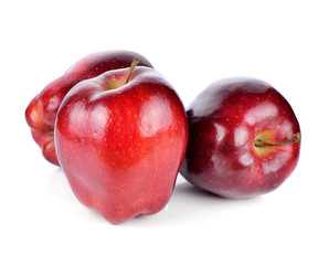 Red apple isolated on white background