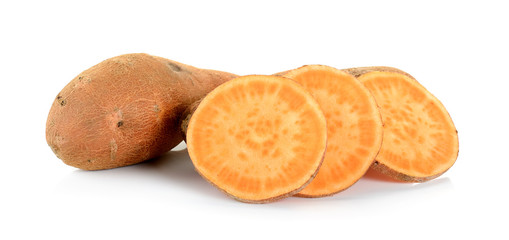 Sweet potato isolated on the white background