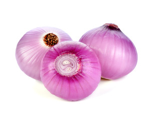 shallots isolated on white background