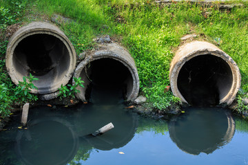 Sewers in Industrial Area.