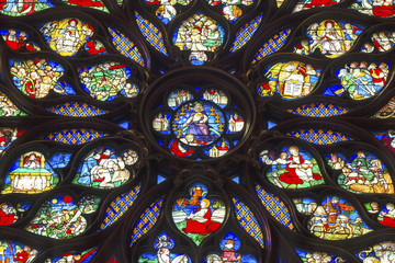 Jesus Sword Rose Window Stained Glass Sainte Chapelle Paris